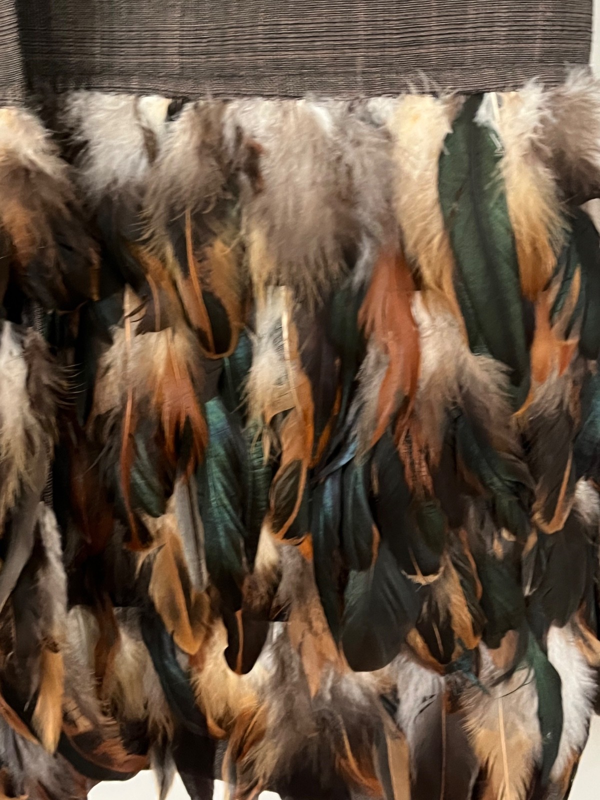 Custom Made Coat Women With Feather and Silk Lining Size M