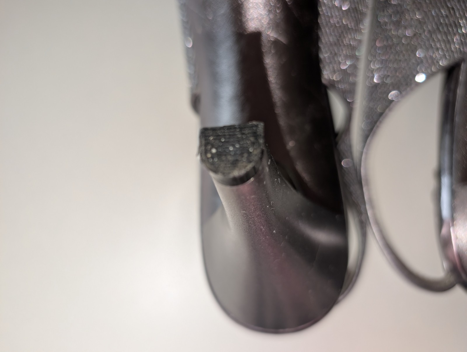 Nine West Sharina Silver Glitter Slingback Peep Toe Heels Size 9.5M Evening Shoe