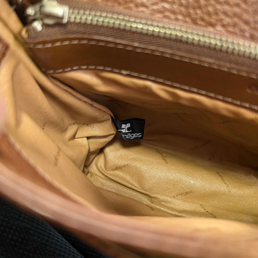 Courreges Brown Messenger Bag 9.8 inches