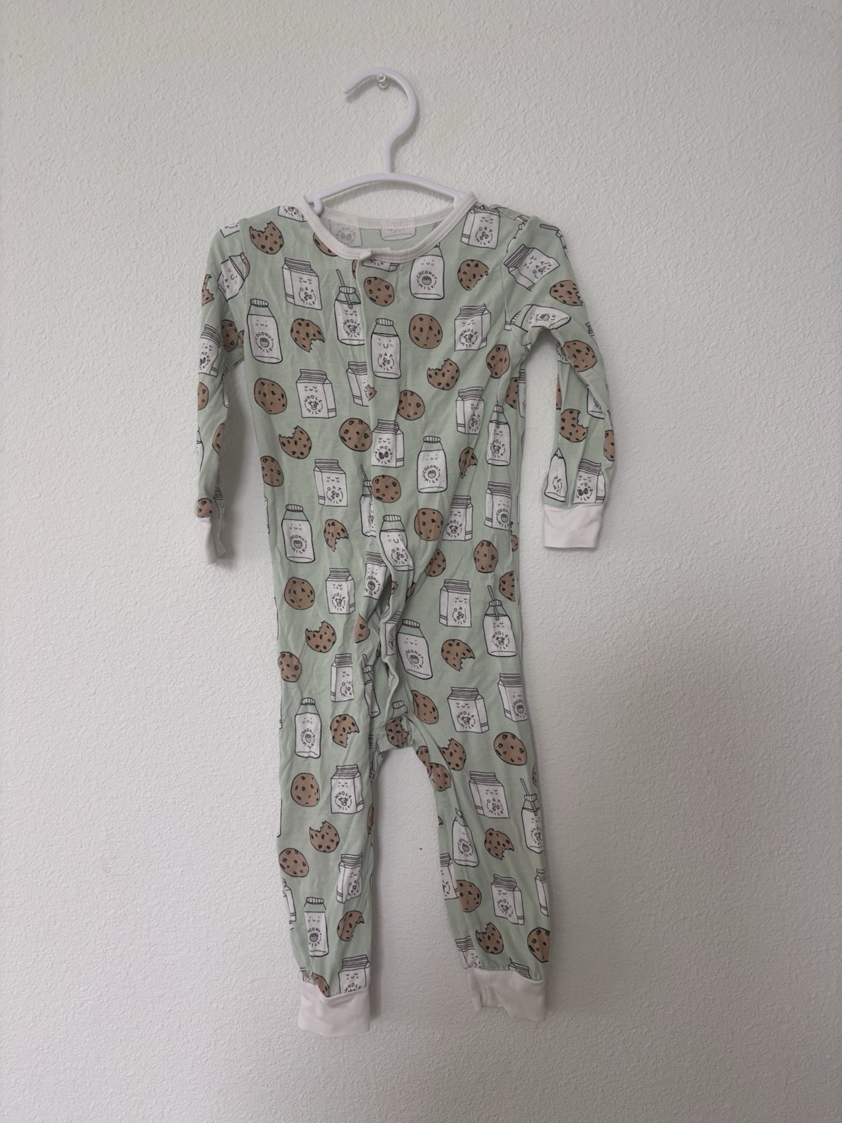 Magnetic Me Milk & Cookies Print Long Sleeve One-Piece Sleeper 9-12 Months
