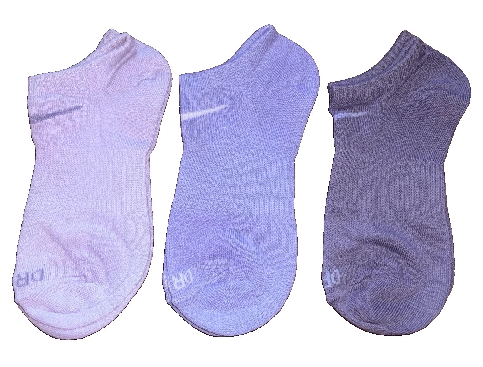 Nike Low Cut Athletic Socks Size S purples 3 Pairs