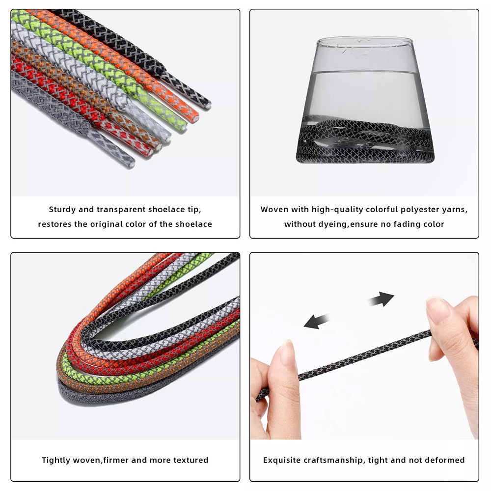 Round 4mm BOOT LACES – Work Boots Shoe Strings Outdoor Hiking Shoelaces