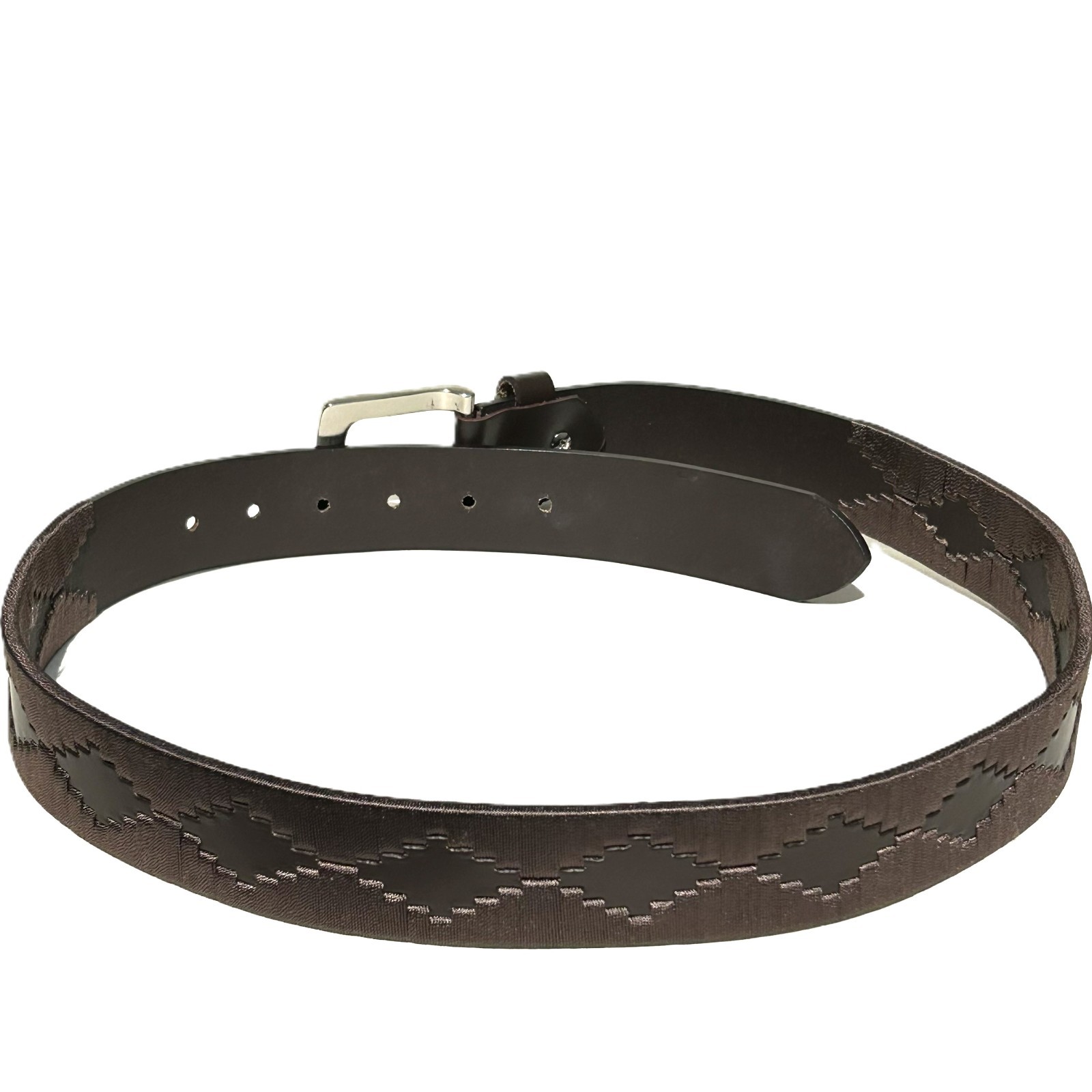 Hand Stitched Leather Polo Belt: Gaucho Style Embroidered Belt