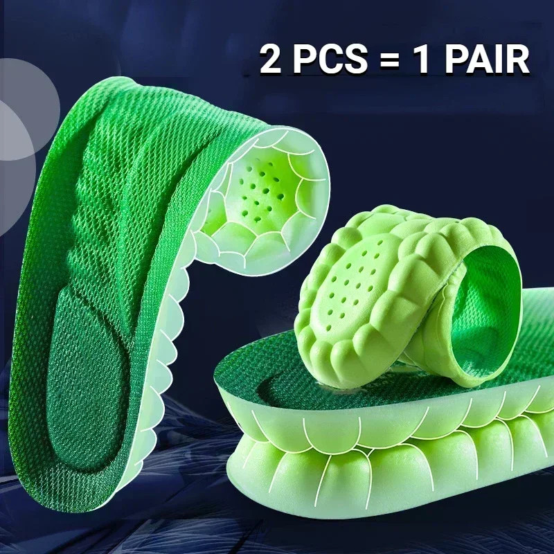 4D Massage Shoes Insoles Super Soft Latex Sports Insole for Feet Running Basket