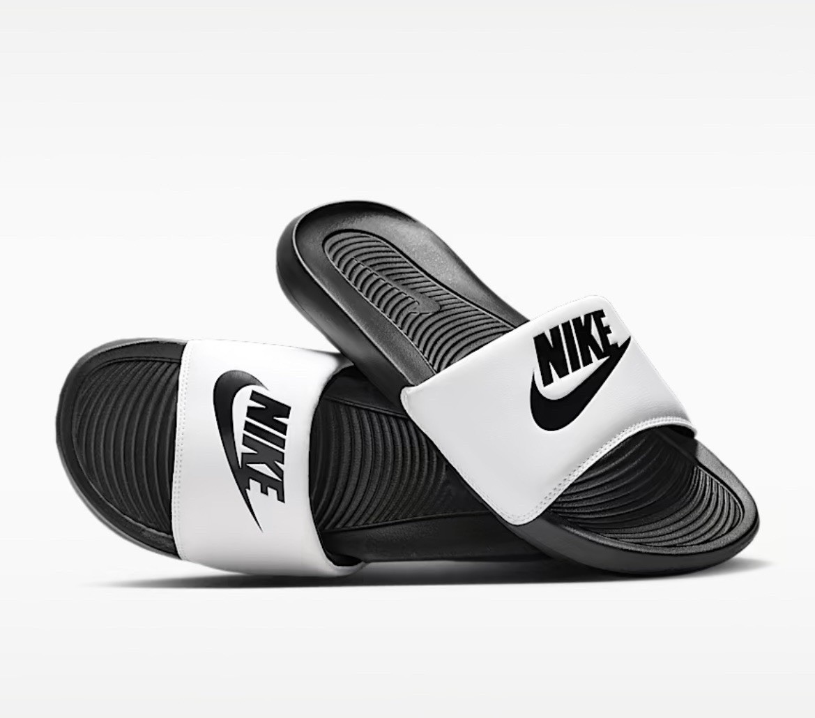 Size 7 Women’s(Men’s 6)-Nike Victori One Slide Sandal Black White CN9675 005 NEW