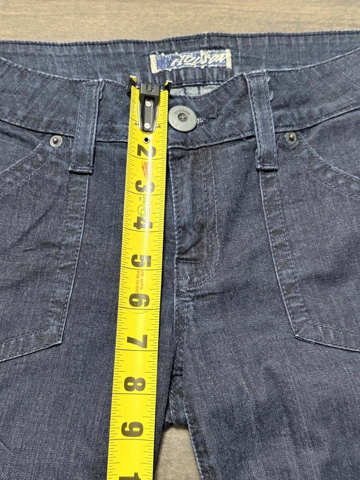 Hudson Denim Bermuda Dark Wash Denim Jean Womens Summer Shorts 27 Made in USA!!!