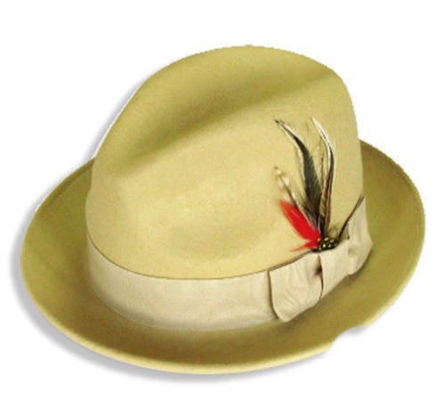 New Men ‘s 100% Wool Fedora Trilby Hat Style LH-1 Size S M L XL