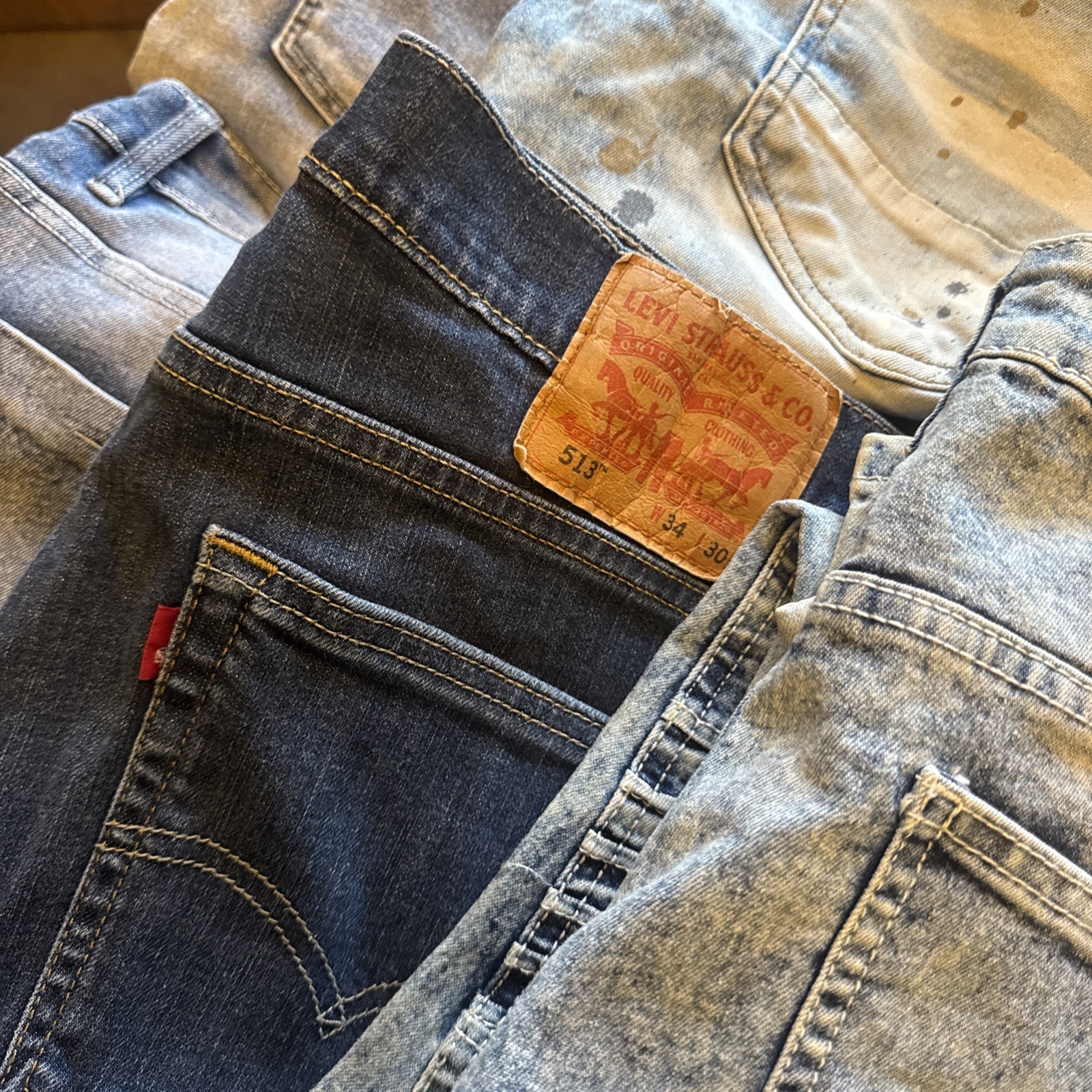 Vintage Pants Lot / Levi’s / Carpenter Denim Jeans Men’s Lot Of 10 sz 34