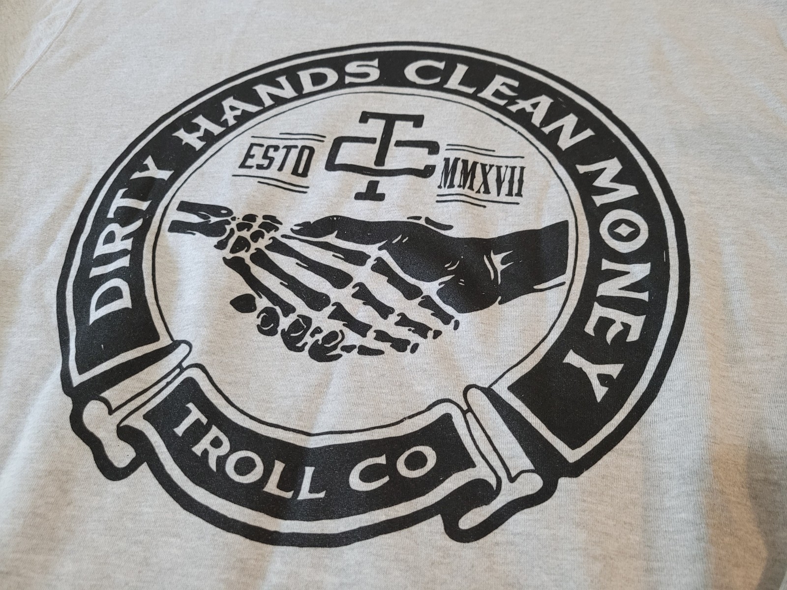 NWT Troll Co Gray Haggler Hoodie Nens Size 2XL