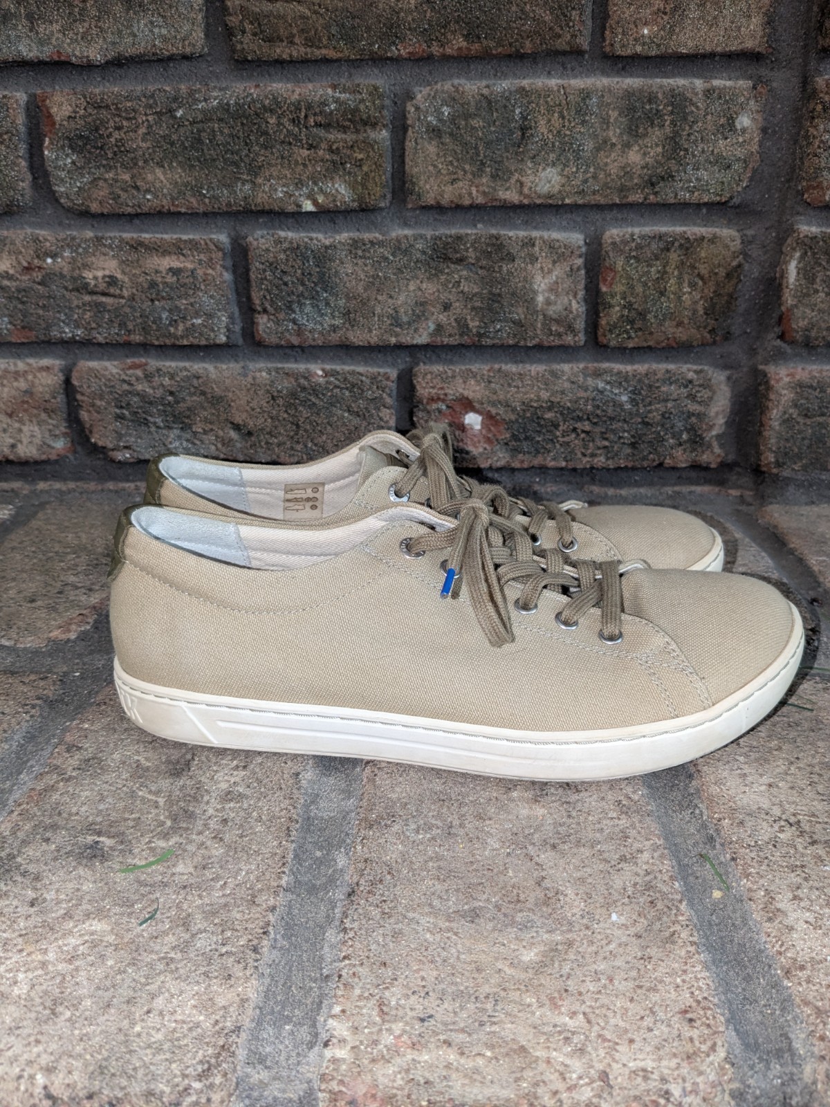 Birkenstock Arran Sneaker EU 40 W 9 M 7 Khaki Canvas Lace Up Casual Comfort Shoe