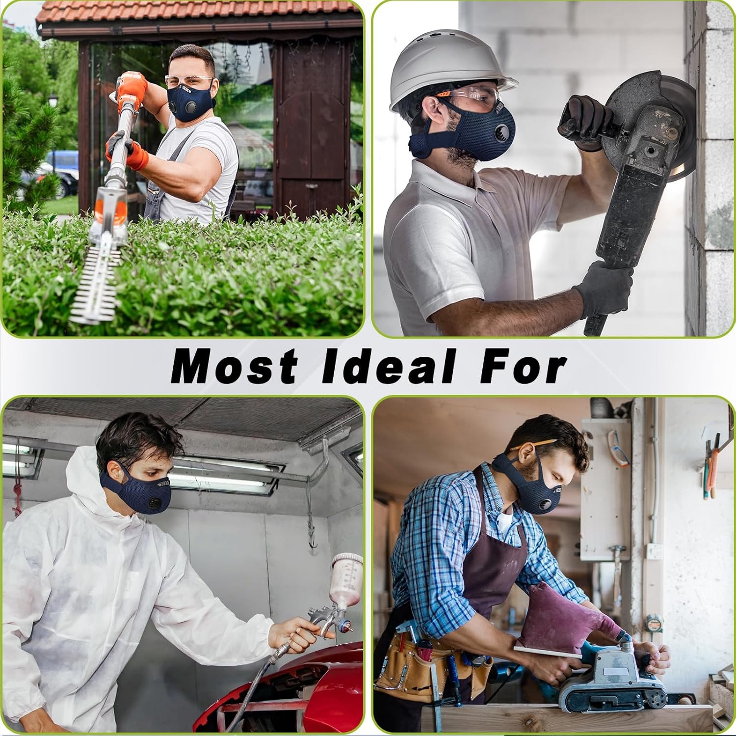 Face Mask with Active Carbon Filter Breathing Valves Reusable Cycling Sport Mesh