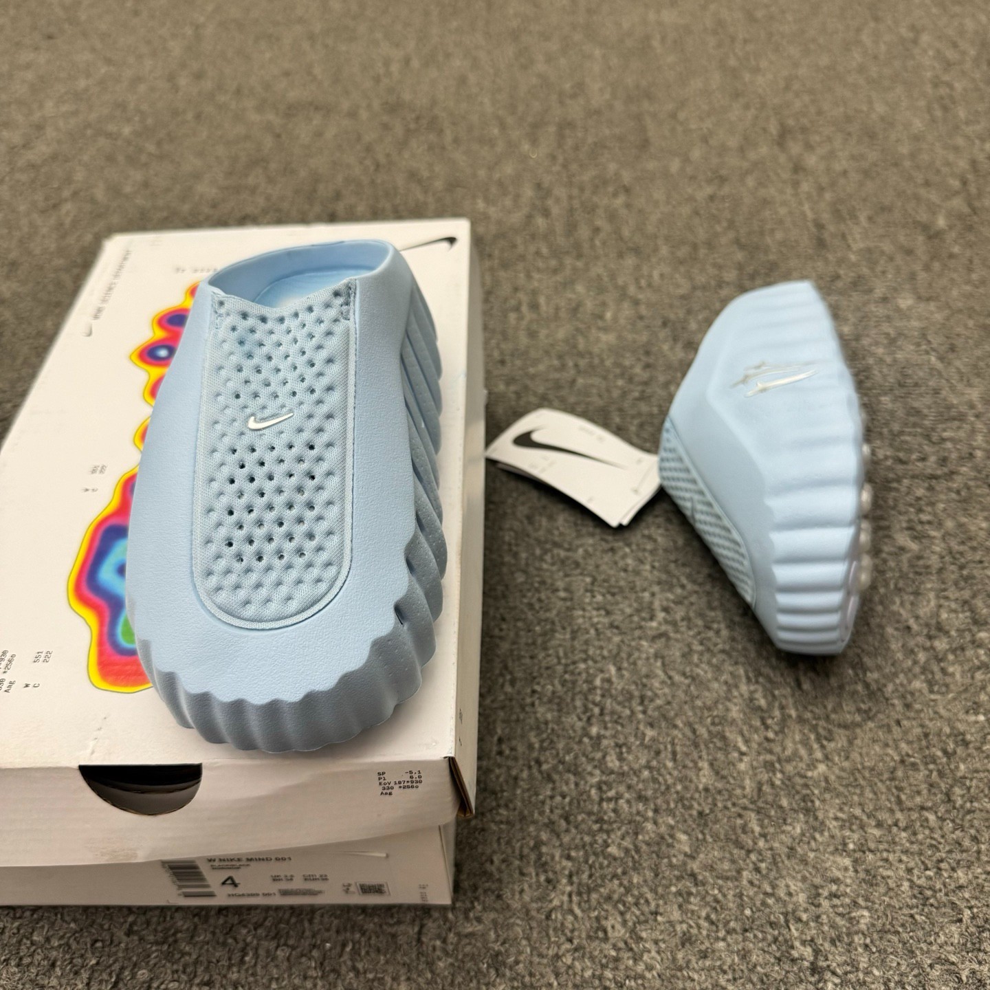 Nike x Travis Scott Mind 001 Light Blue Slip-On Clog Slippers