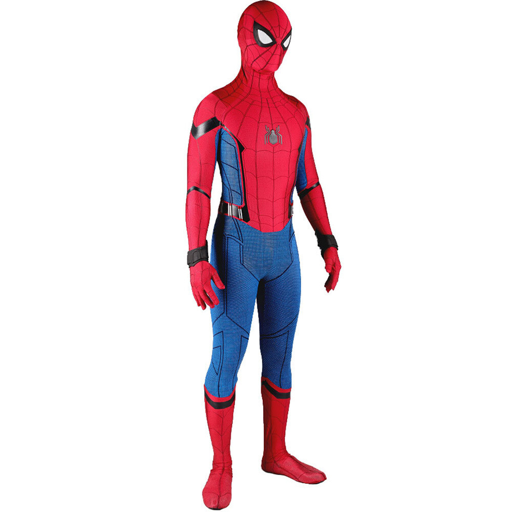 Spider-Man Homecoming Jumpsuit Spiderman Suit Cosplay Costume Halloween Adult