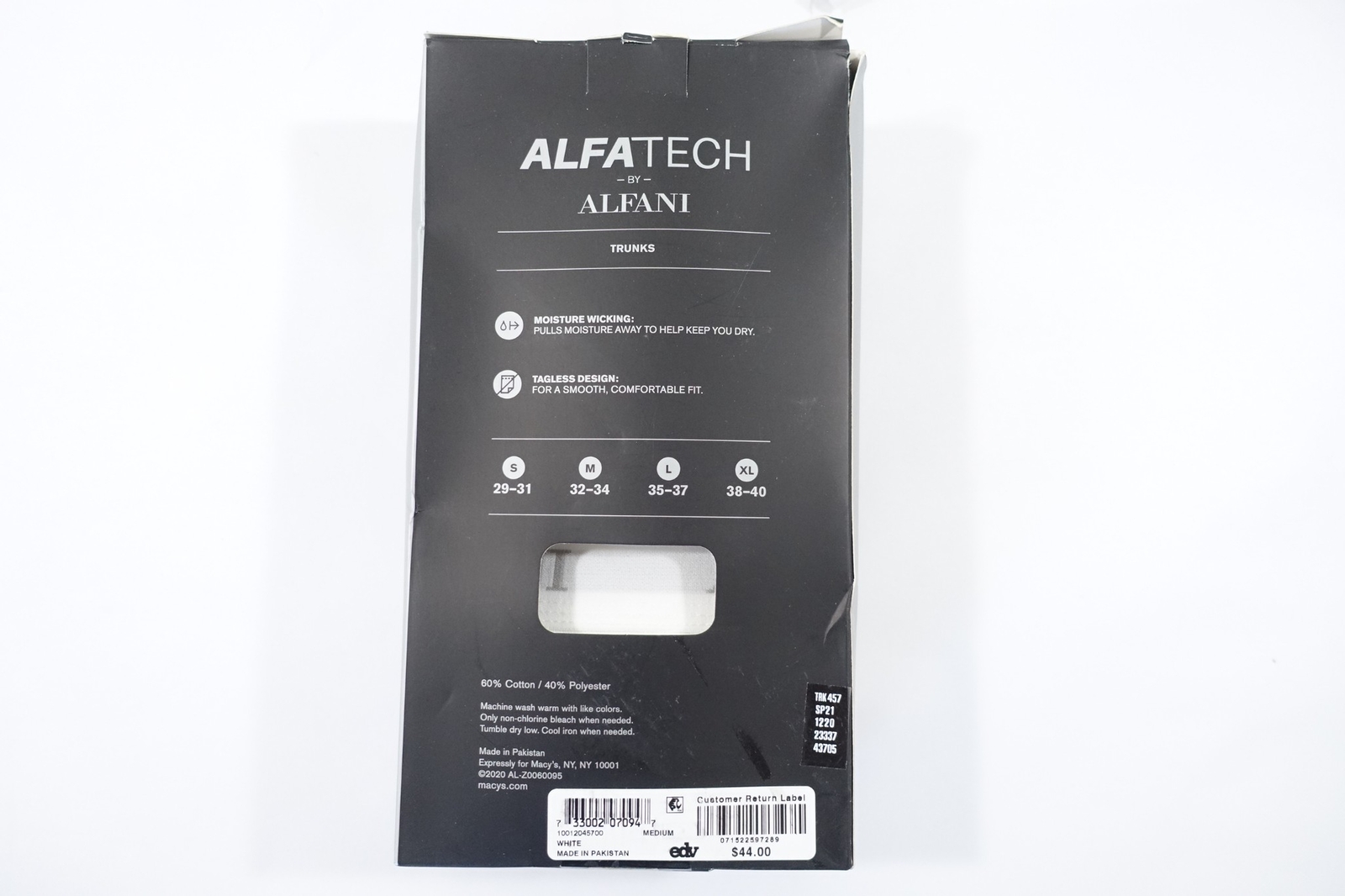 ALFANI ALFATECH WHITE 5 PAIRS SMALL BOXER BRIEFS TRUNKS UNDERWEAR MENS NWT NEW