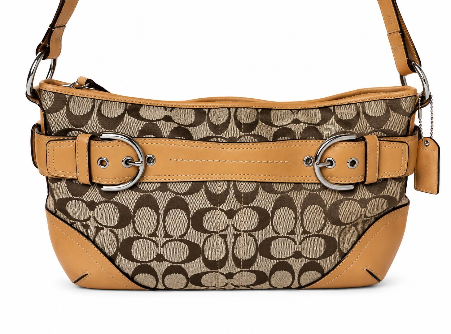 COACH Soho Vintage Signature Jacquard Leather Hobo Shoulder Bag EXCELLENT!!