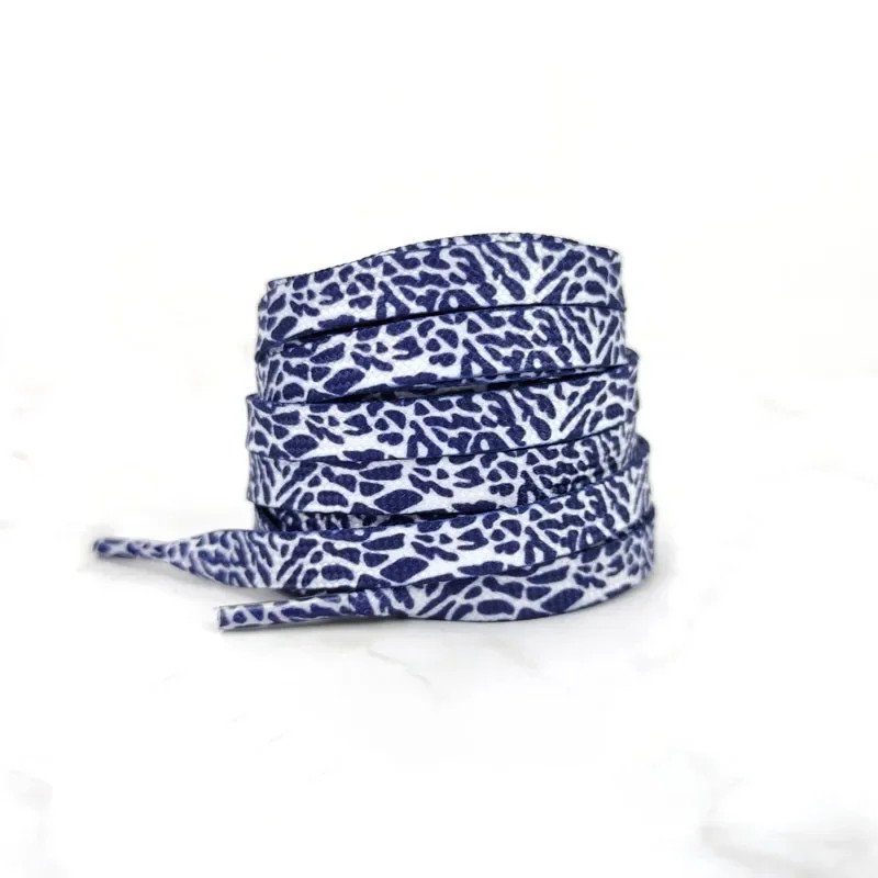 Flat Shoelaces for Shoes Burst Crack Texture Rope Leopard Print Shoelace Cement