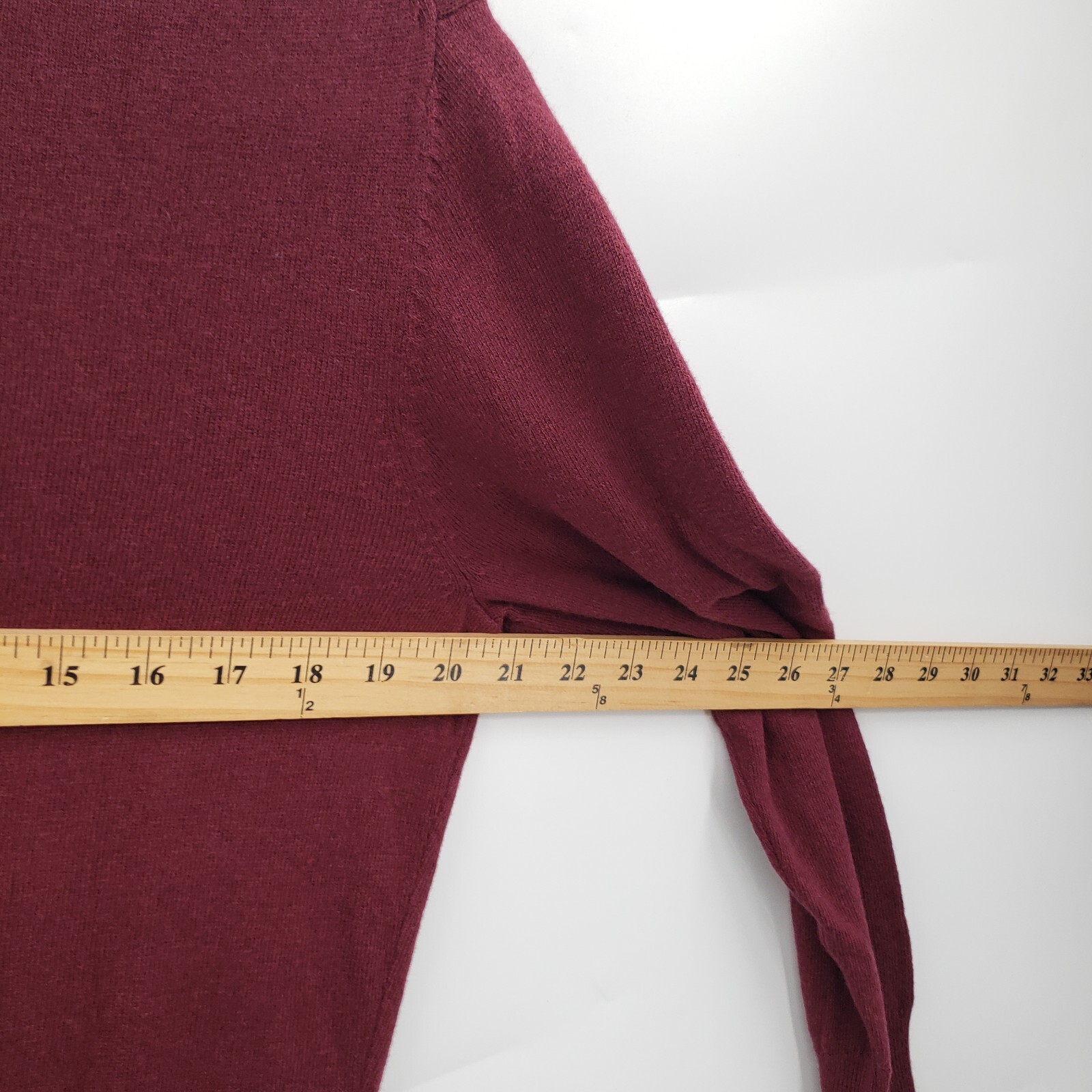 Worthing Large Burgundy Red Sweater Womens Cotton Blend Pullover Round Neck