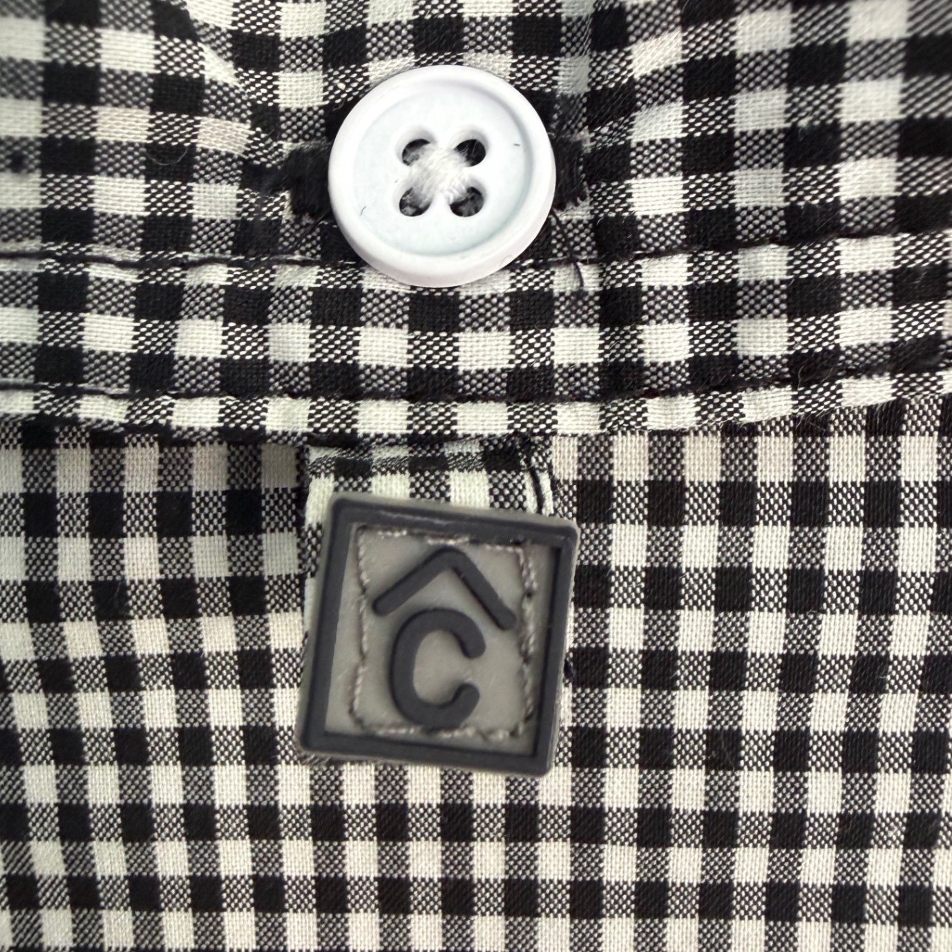 Rafter C Outdoors Mens Medium Black White Gingham Western Snap Shirt RCF22009