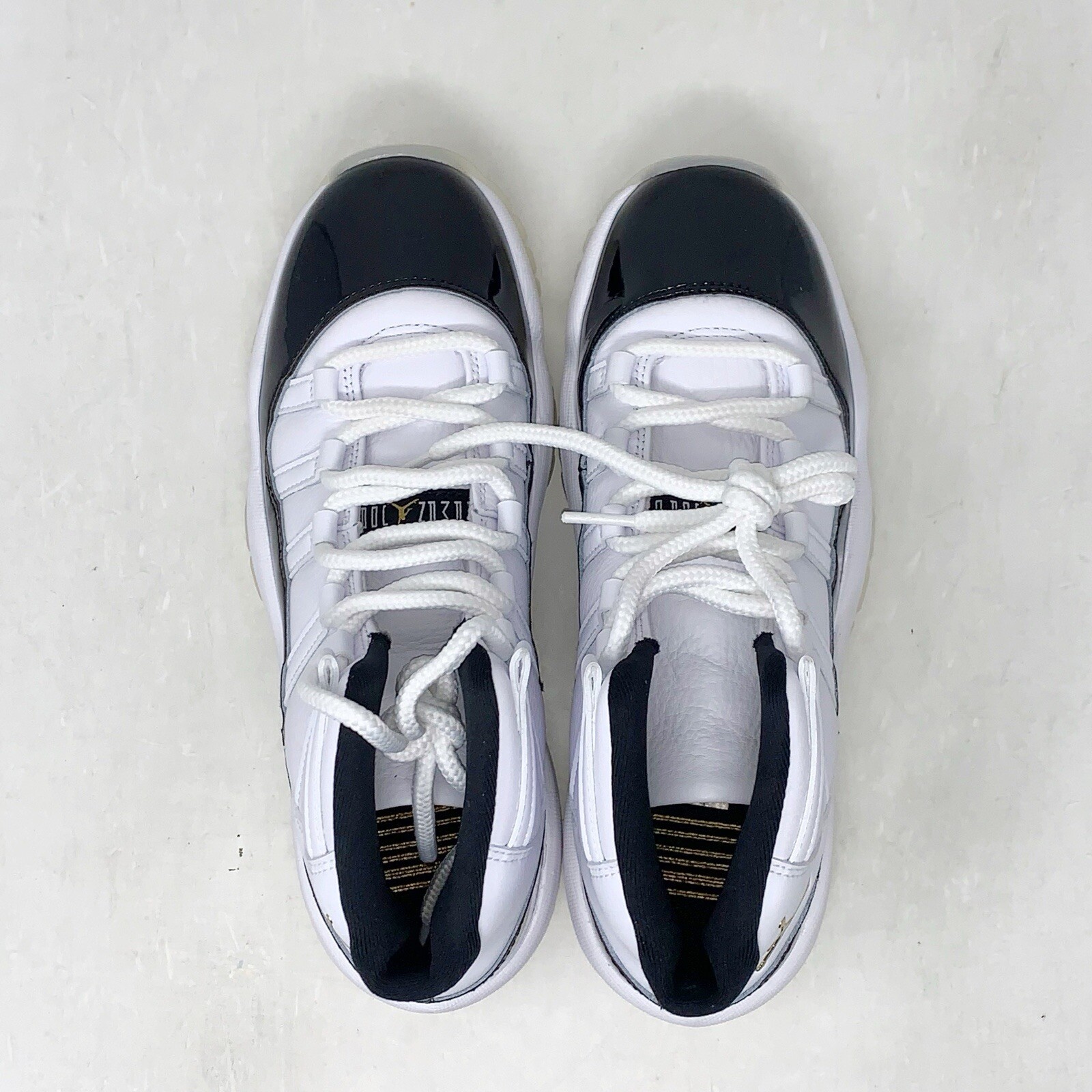 Air Jordan 11 DMP Gratitude White Sneakers, Size 4.5Y / 6W 378038-170