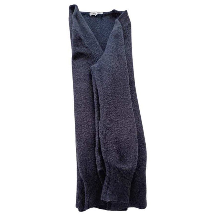Madewell Charcoal Heathered Knit Open Front Long Sleeve Cardigan Sweater Pockets