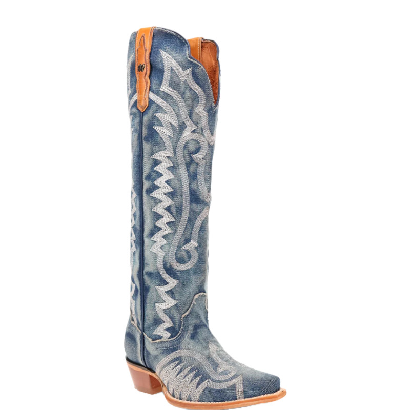 Dan Post Ladies Denim Darlin’ Blue Leather Boots DP5108