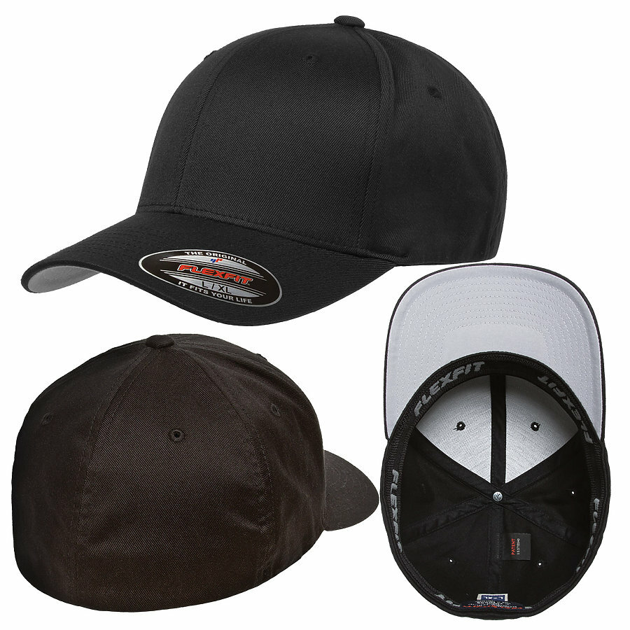 FLEXFIT Structured Twill Hat FITTED Size S/M L/XL 2XL Sport Baseball Cap 6277