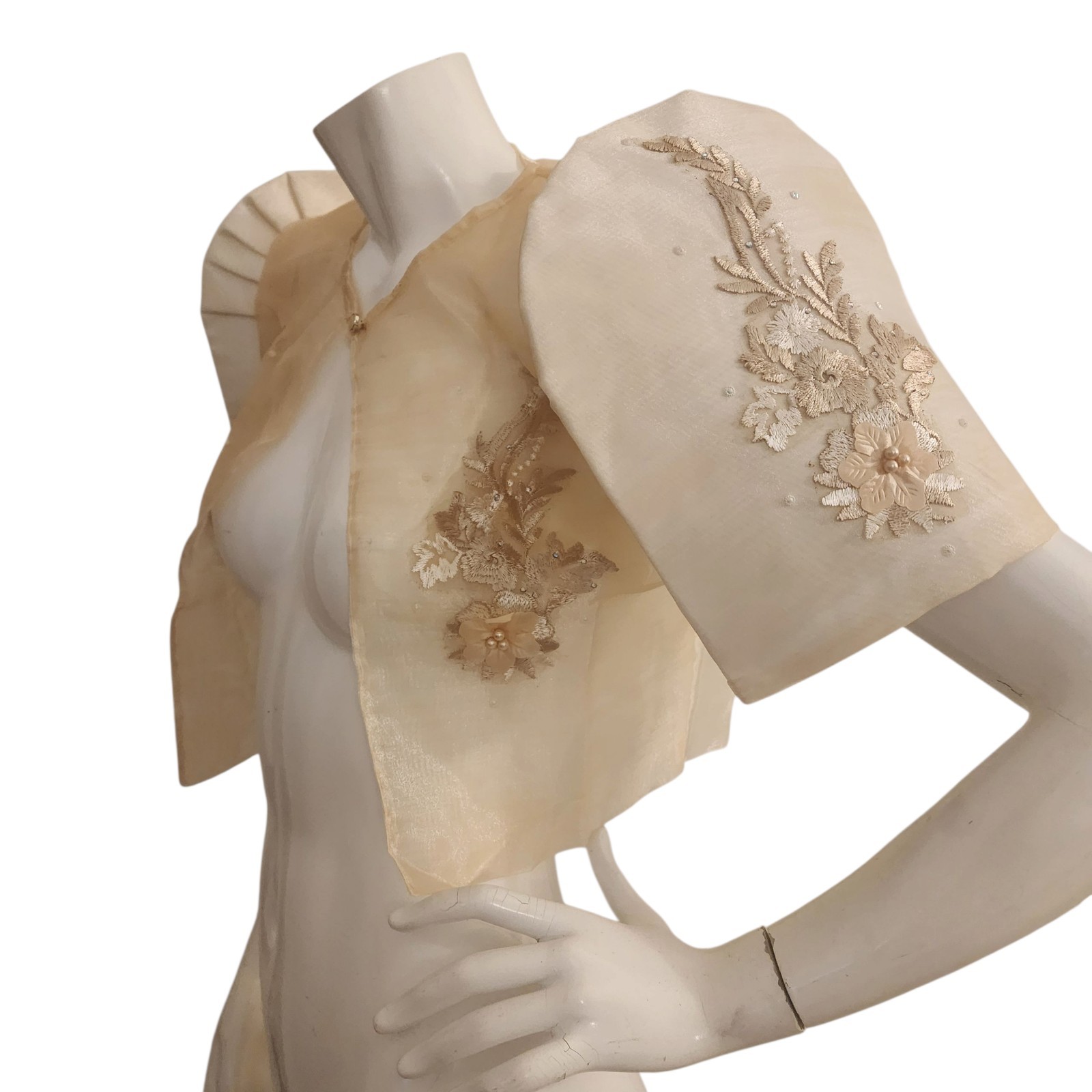 Filipiniana Bolero Pinya Sz Extra Large/XL w/Beige Patch Philippines
