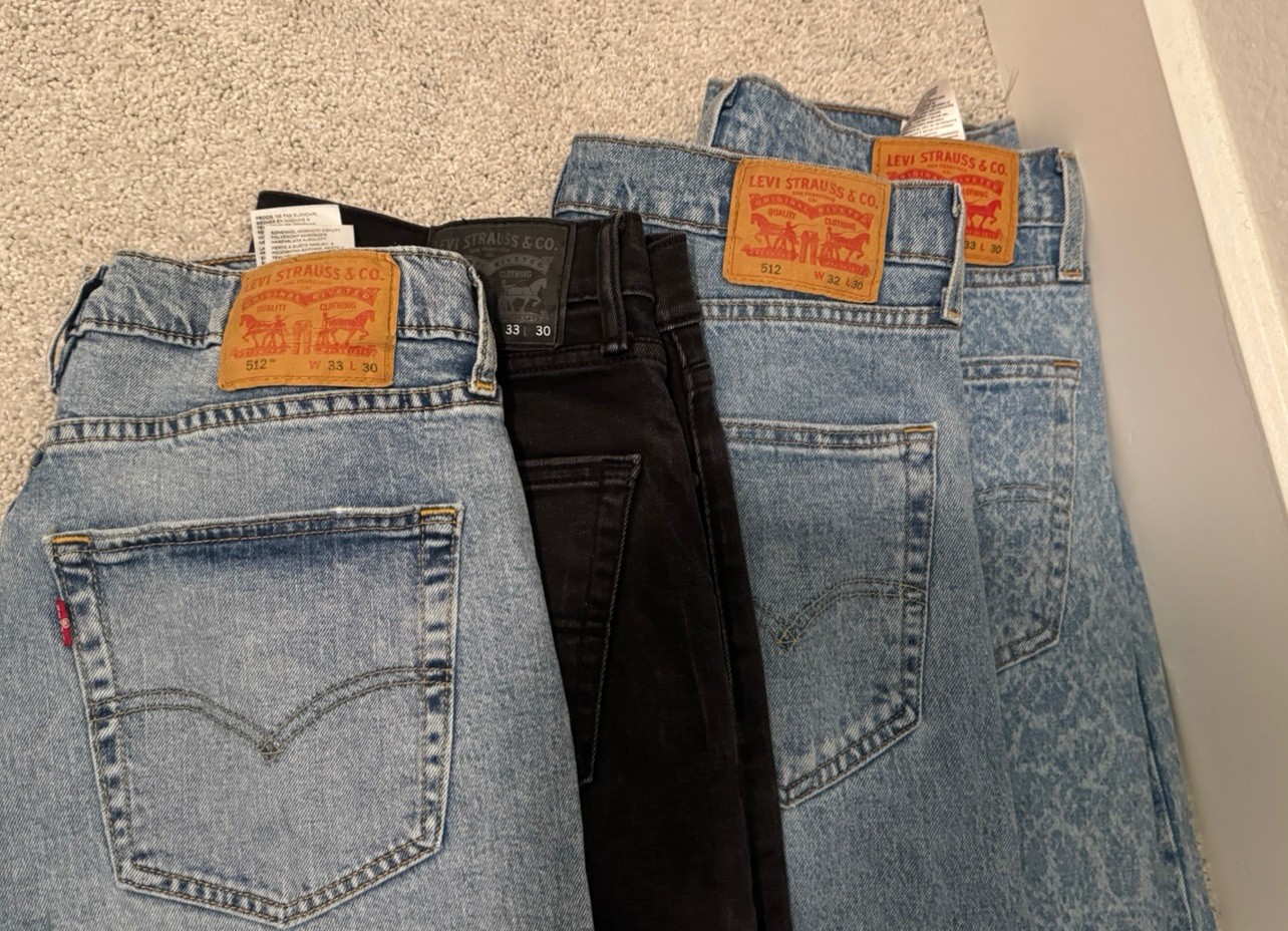 Levis Premium 512 lot of 4 pair included 33×30