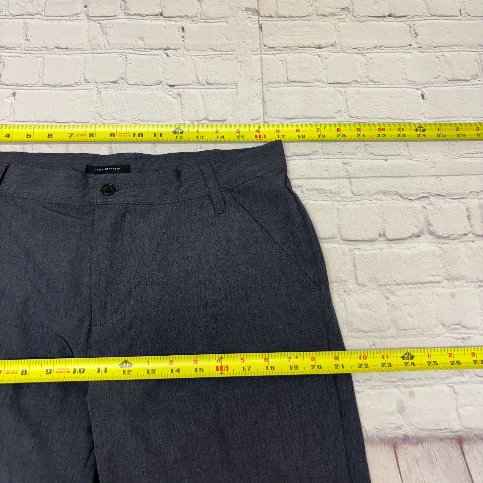 Travis Mathew Men Golf Performance Pants Size 34 (34×30) Gray Flat Front C002 28