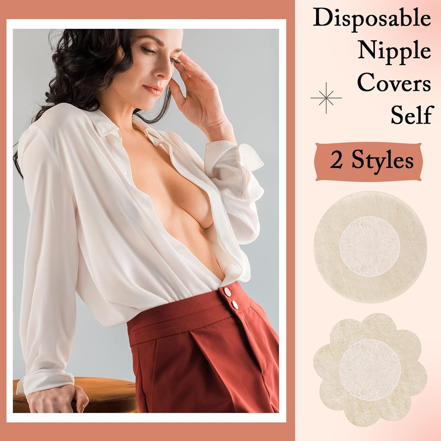 200 Pcs Nipple Breast Covers 100 Pairs Nipple Pasties Disposable Nipple Stickers