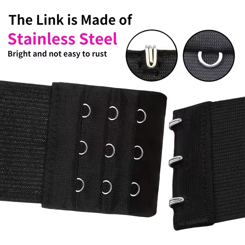 24Pcs Adjustable Bra Extender 2/3/4 Hooks with Elastic Underwear Strap Extension
