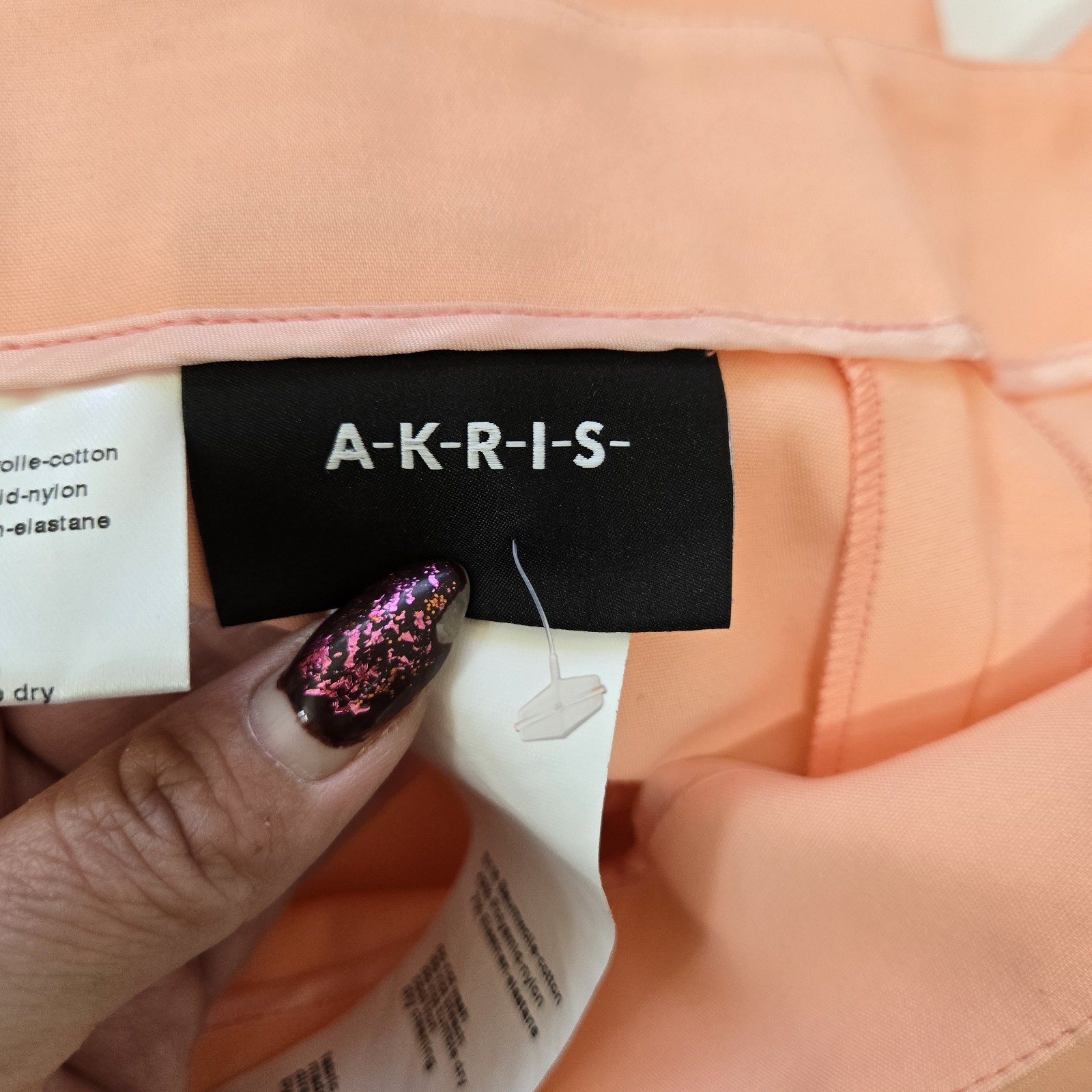 NWT Akris Melissa Trouser Pants Size US 8 Color Bellini Peach $795 Workwear Lux