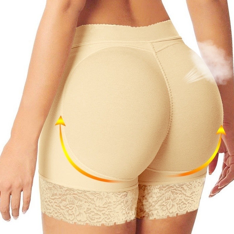 Women Seamless Lace Butt Lifter Underwear Removble Pad Hip Enhancer Body Shaper