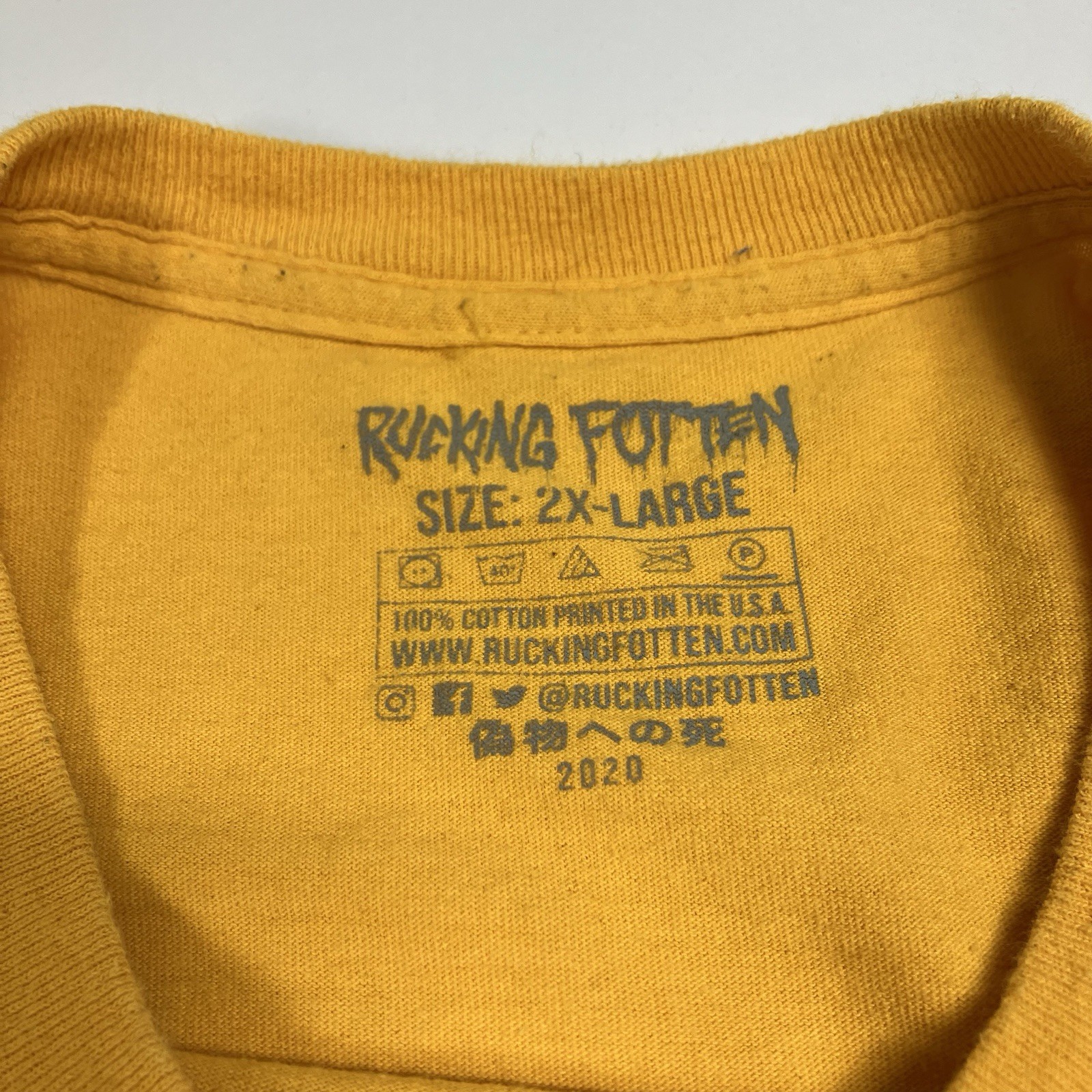 Kill Bill Volume 1 Graphic Tee Yellow T‑Shirt 2XL Rucking Fotten Movie Shirt