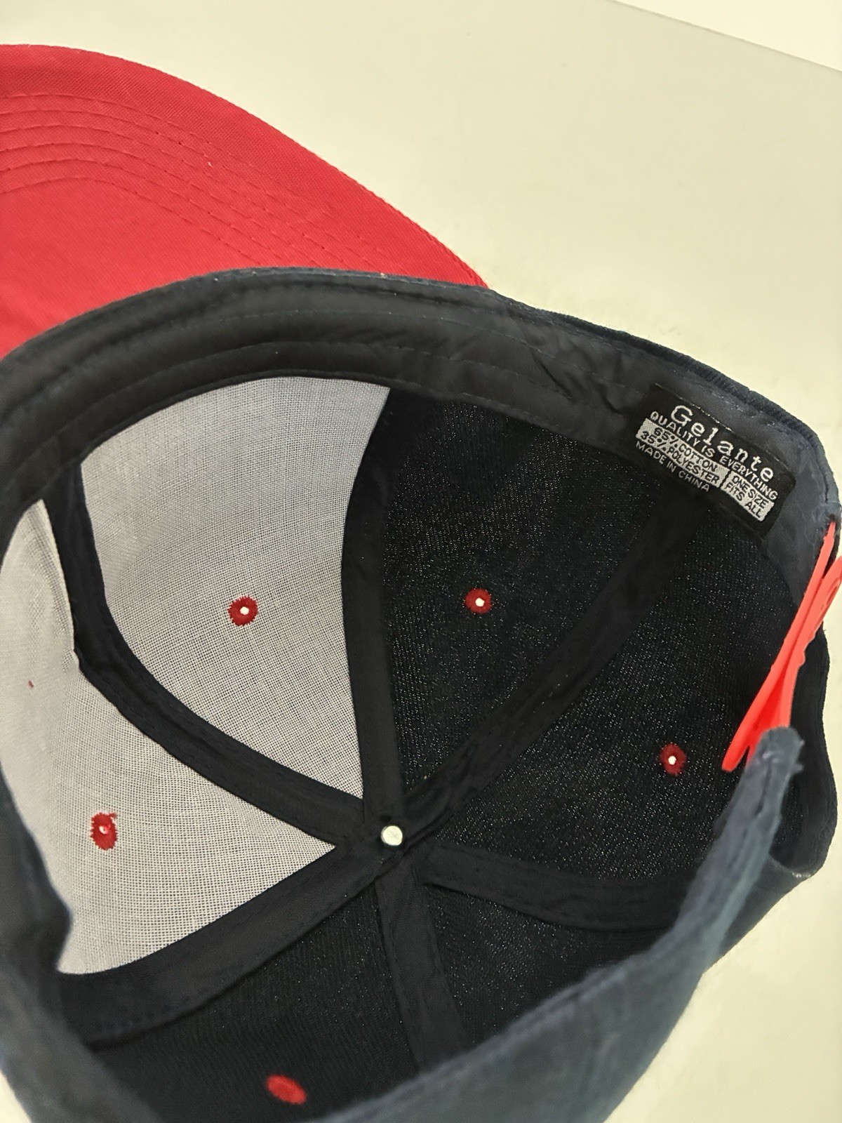 Gelante Snapback Hat Mens One Size Navy Blue Red Jump Off The Wall
