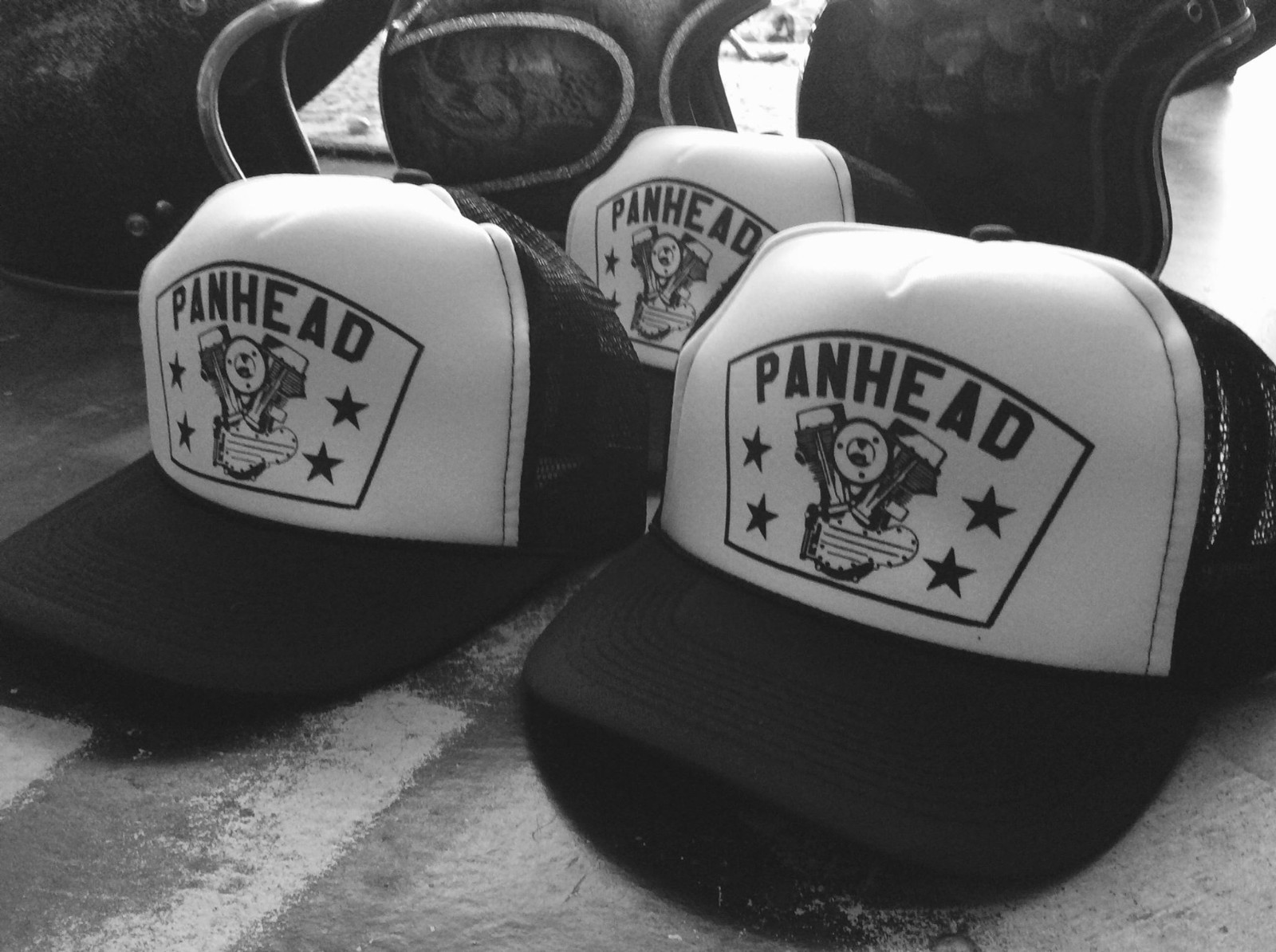 PANHEAD TRUCKER HAT Biker Motorcycle chopper knucklehead top end engine frame