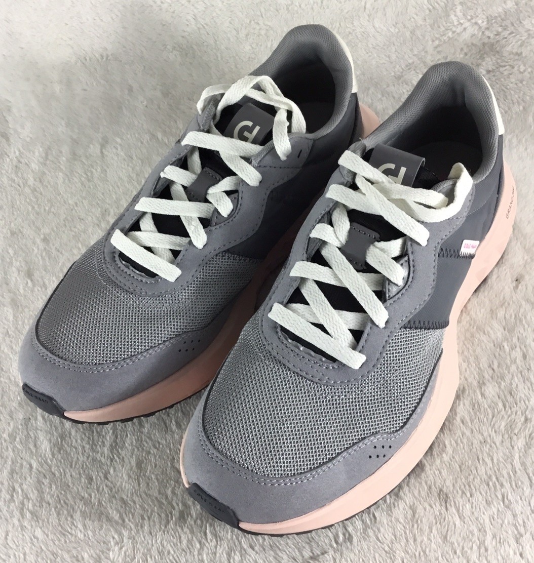Cole Haan All Day Runner Sneaker Women’s 9.5 B Gray Pink Grand 360 Lace Up New