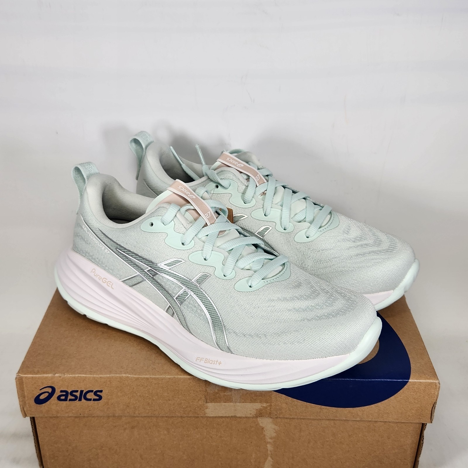 Size 8.5 – ASICS Gel-Cumulus 27 – Pure Aqua / White – Womens