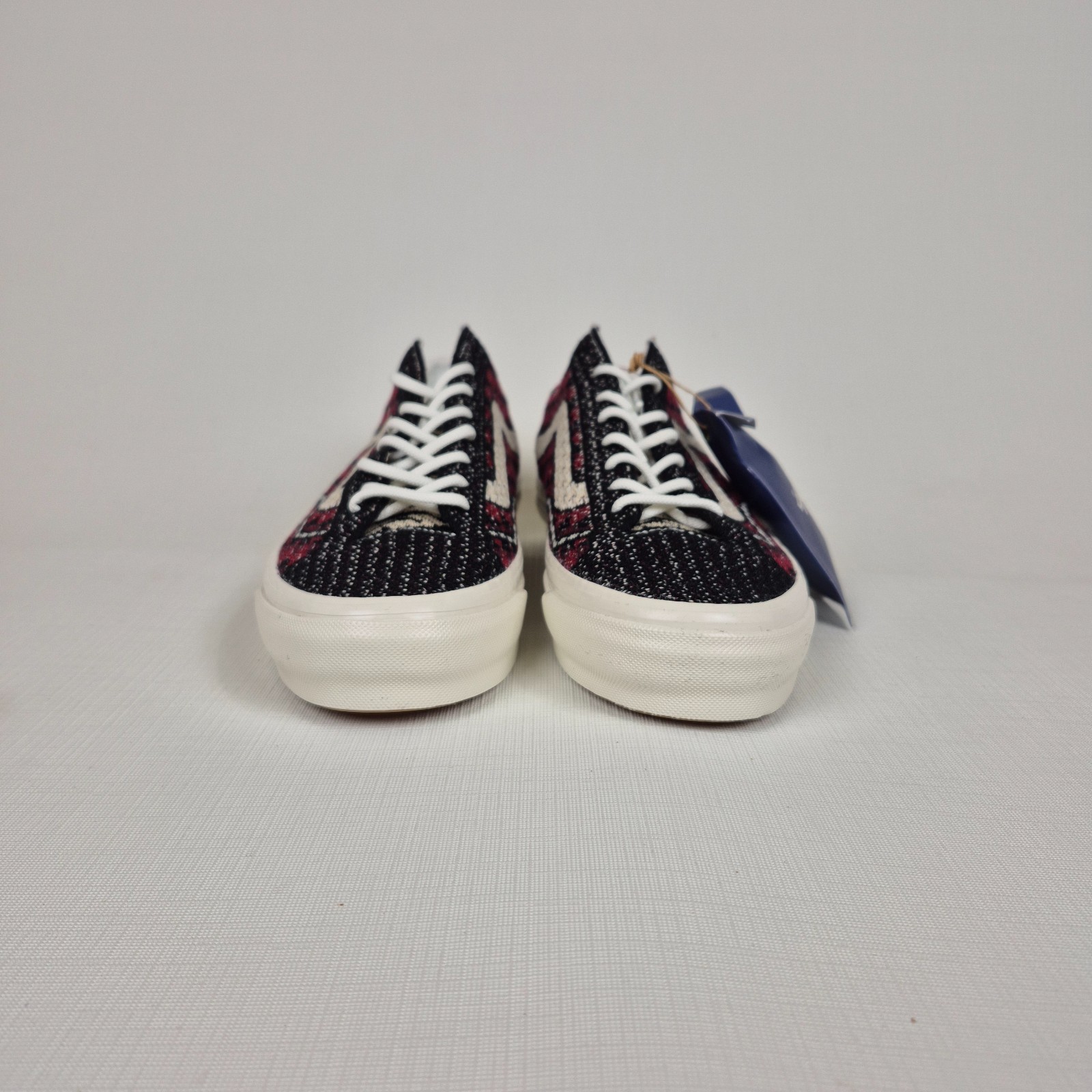 VANS LX Old Skool 36EK Geo Check Bordeaux Red MEN’S Size 9 – WMN’S 10.5 Premium