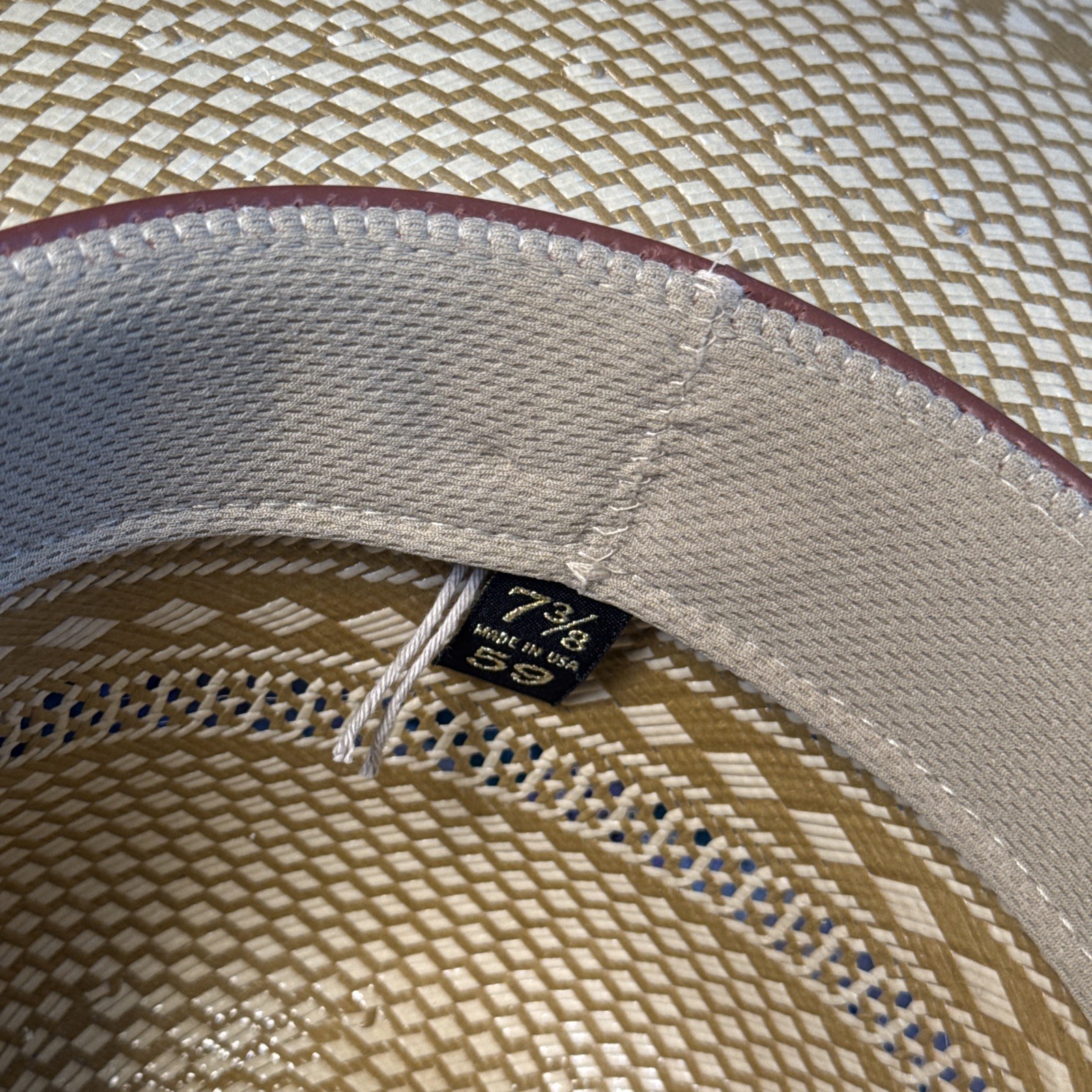 Larry Mahan’s 10X LAREDO Straw Leather Belted Western Cowboy Hat Men 7 3/8 MINT