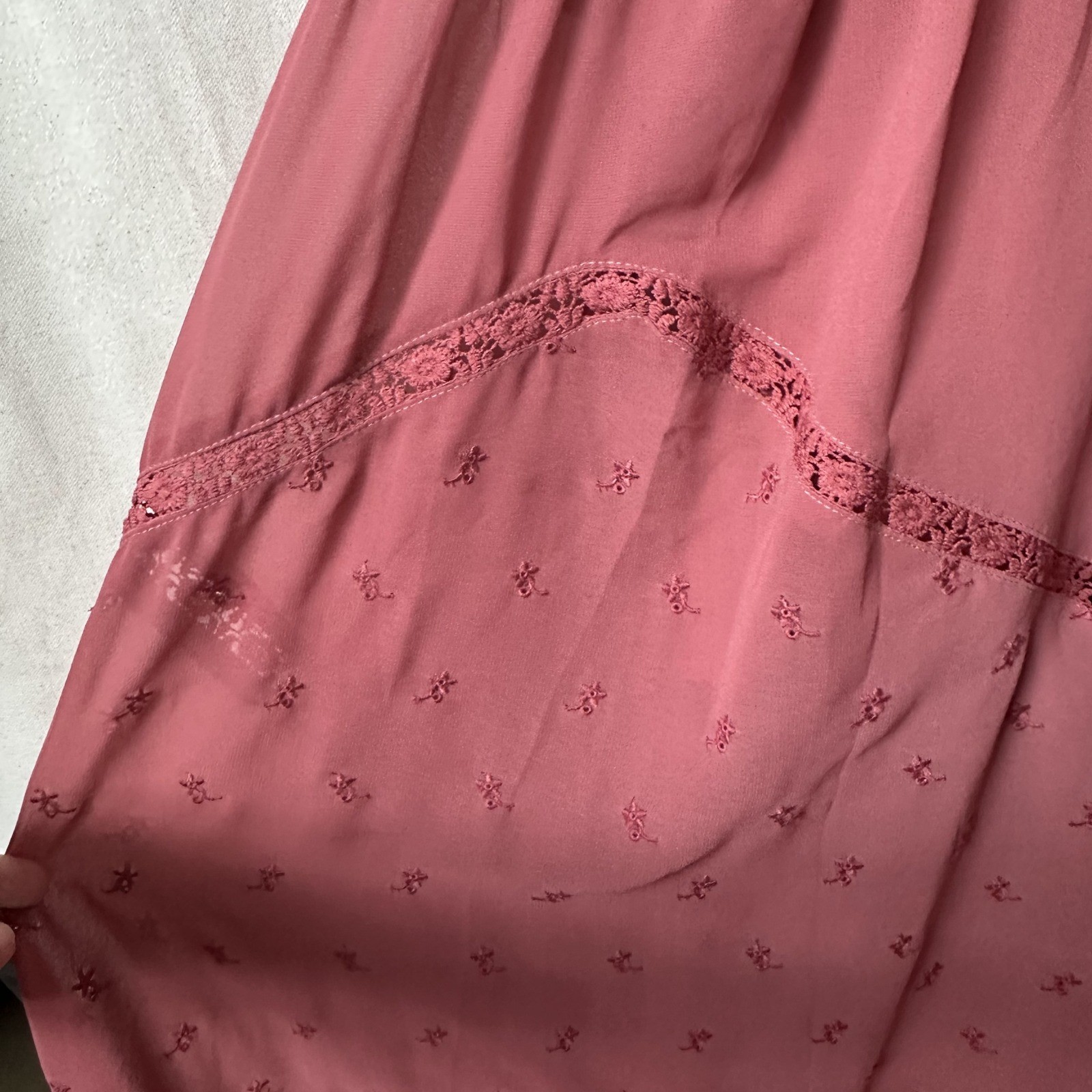 NWT Gacaky Boho Western Prairie Dusty Rose Bib Overall Tiered Maxi Dress Sz. 2XL