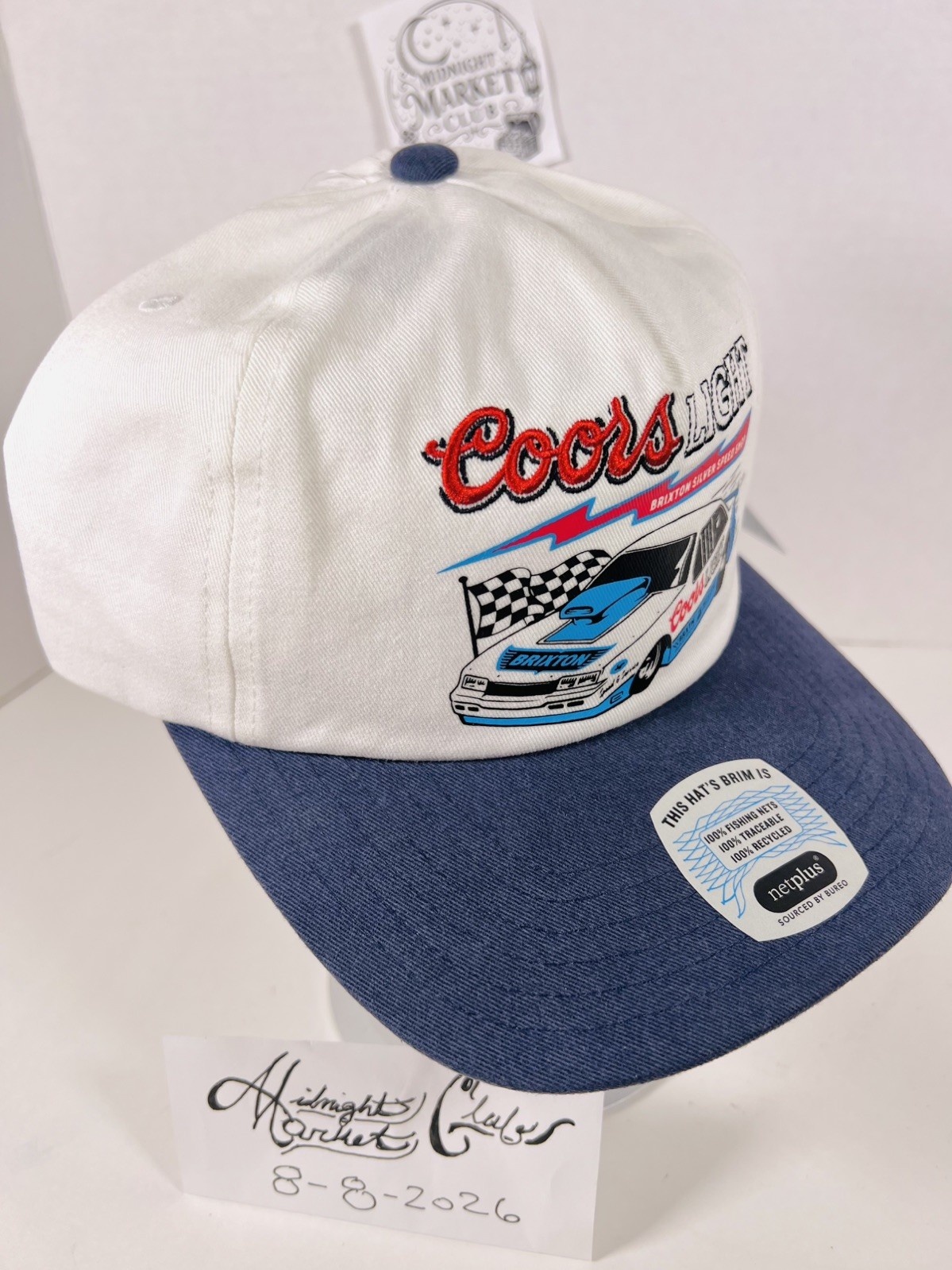 Brixton X Coors Light Beer Blower Racer NASCAR Trucker SnapBack Silver Bullet DS