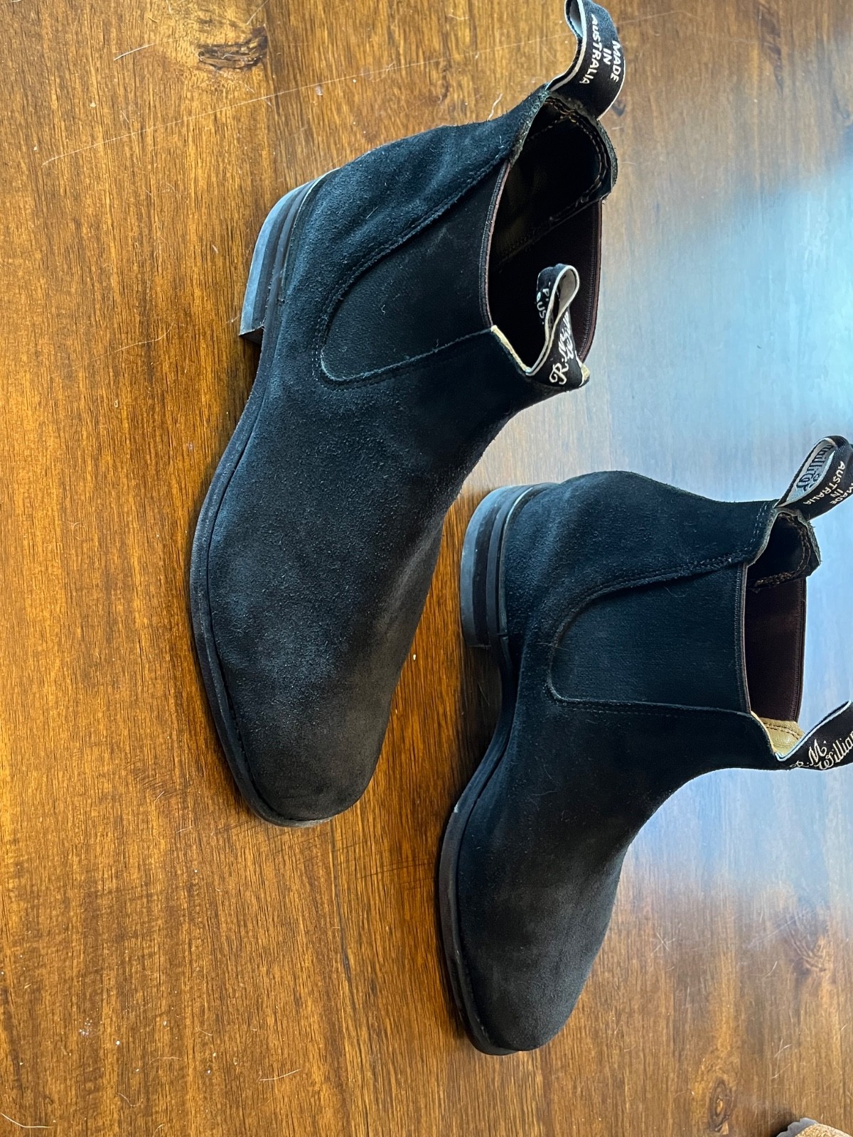 RM Williams Black Suede Craftsman Chelsea boot Sz: UK 7.5, US 8.5