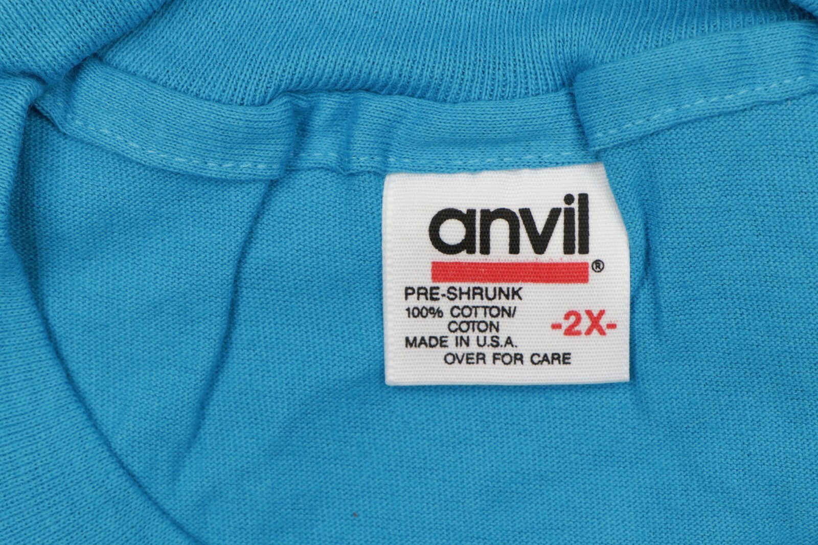 Deadstock Vintage 90s Mens 2XL XXL Blank Short Sleeve T-Shirt Blue Cotton USA