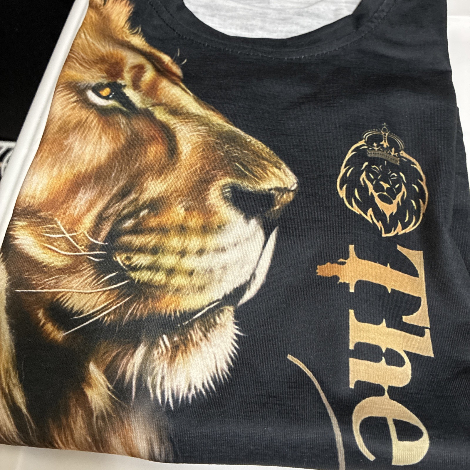 Boys Short Set Size5-6 Y The King Loin 🐅👀👑 Cute