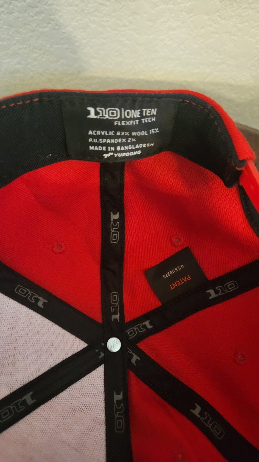 Hat FlexFit Tech 110 One Ten Flat Bill One Size Red Ensignal Snapback Cap