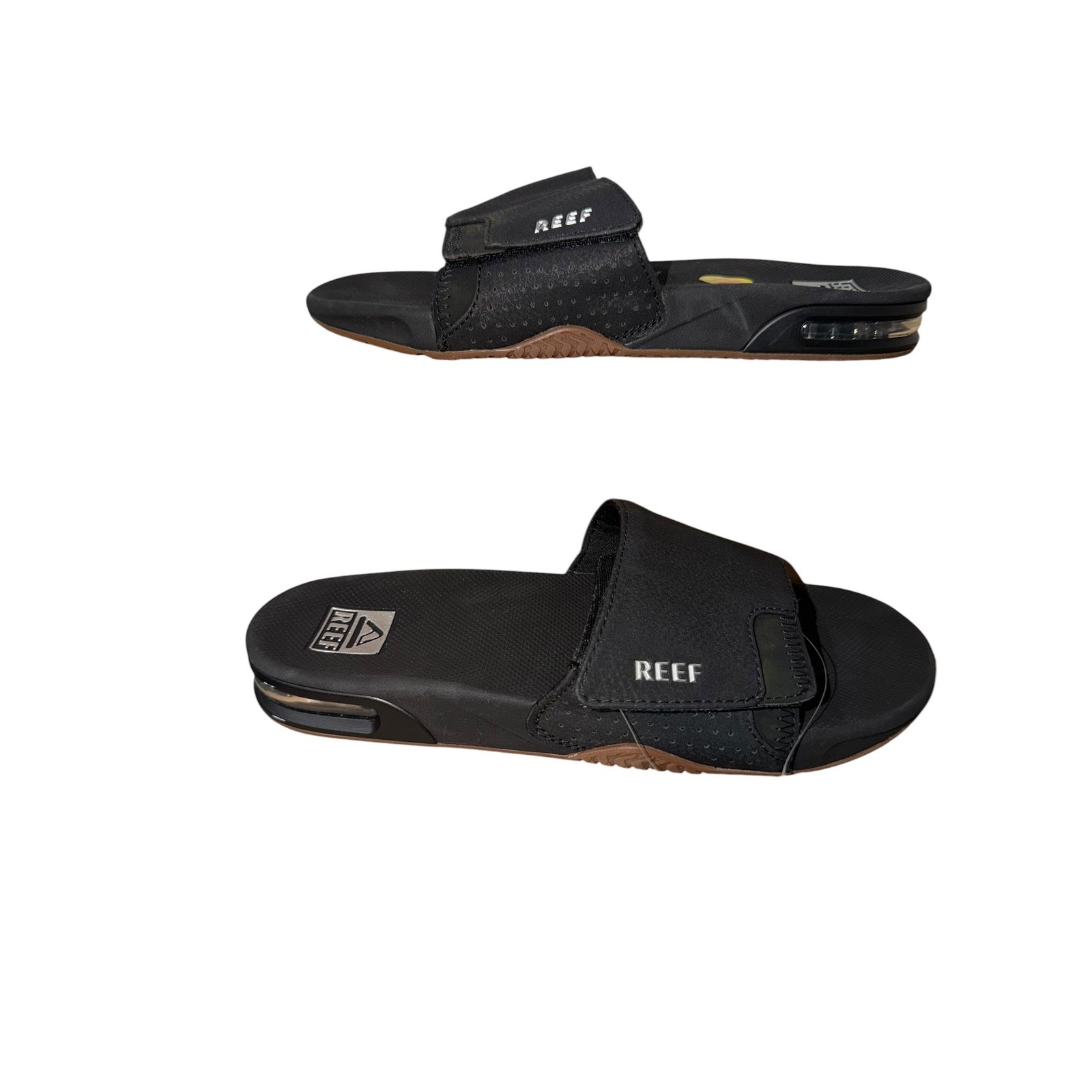 Reef Fanning Slide Mens Black Athletic Sandals Bottle Opener CI3632 Size 7