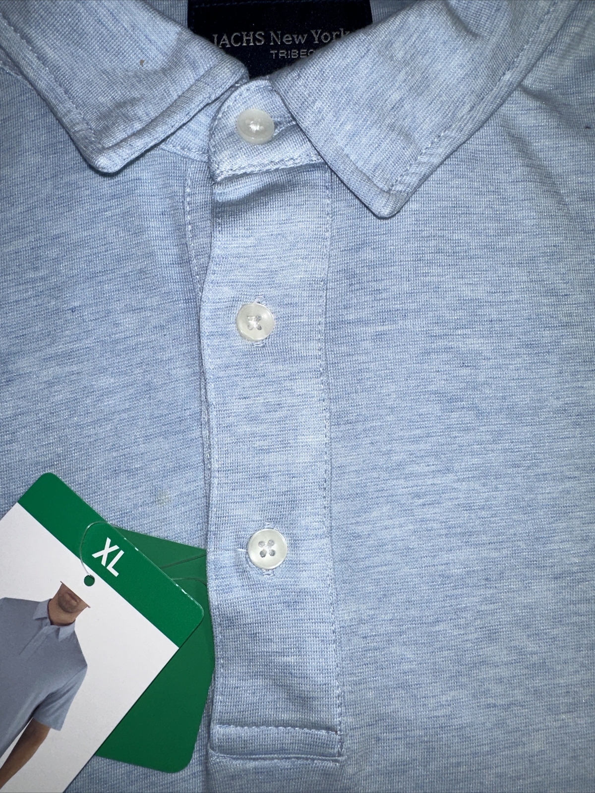 Men’s Jachs New York Light Blue Xlarge Ultra Soft Pima Cotton Blend Polo Shirt