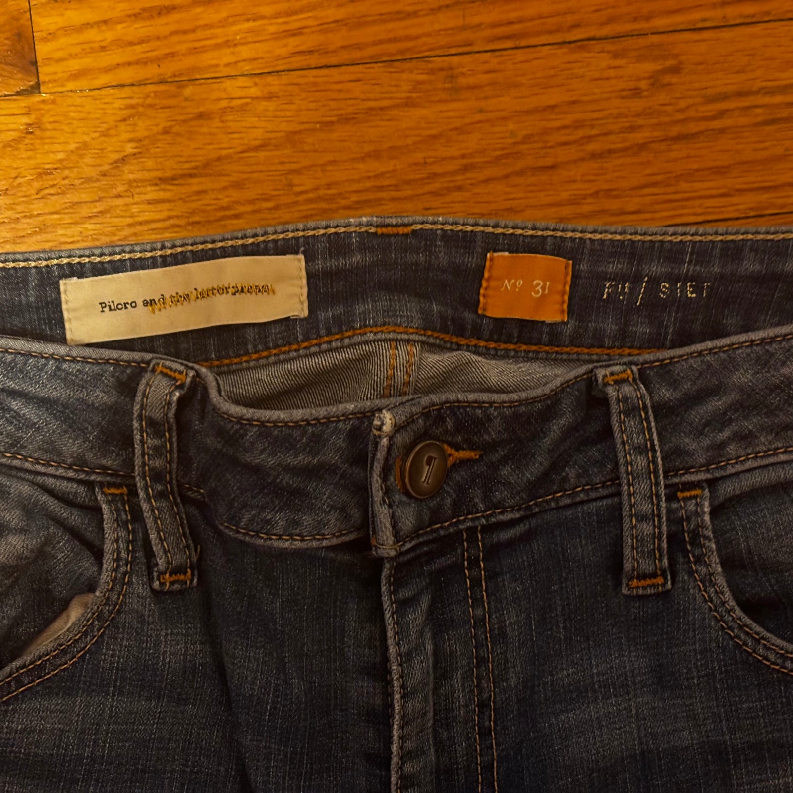 Pilcro And The Letterpress Jeans Size 31 Fit Stet Blue Denim Pants Skinny Jeans