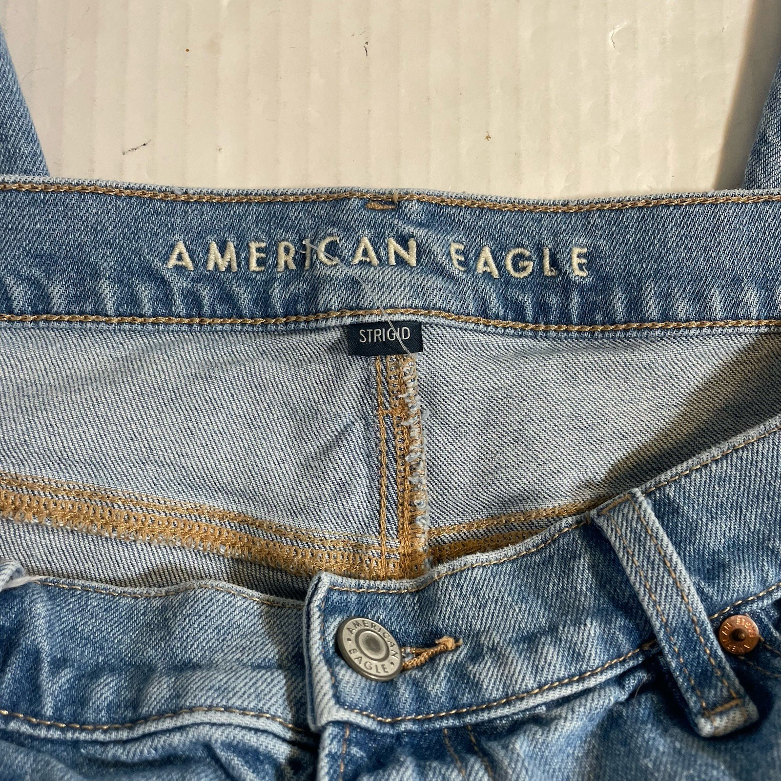American Eagle Strigid Jeans Sz 10 Stovepipe Denim Jeans Medium Indigo